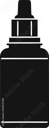Nasal Spray Bottle Silhouette Vector Illustration
