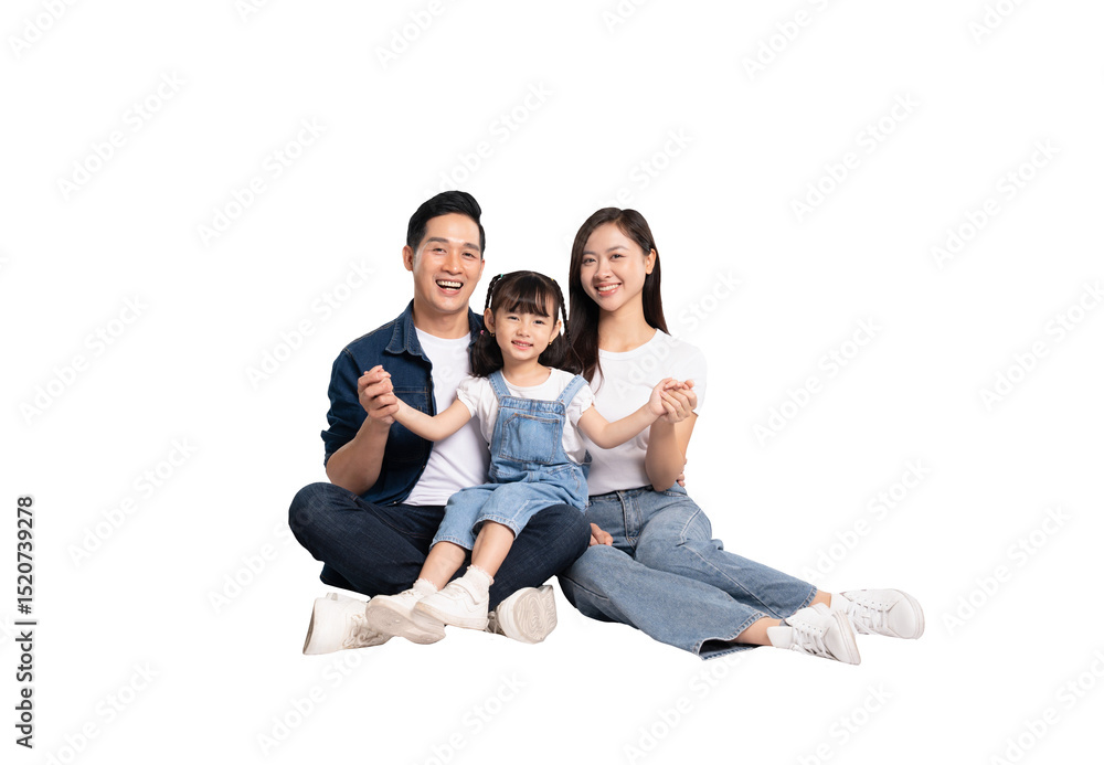 full body of a happy asian family posing on a png background full body of a happy asian family posing on a png background