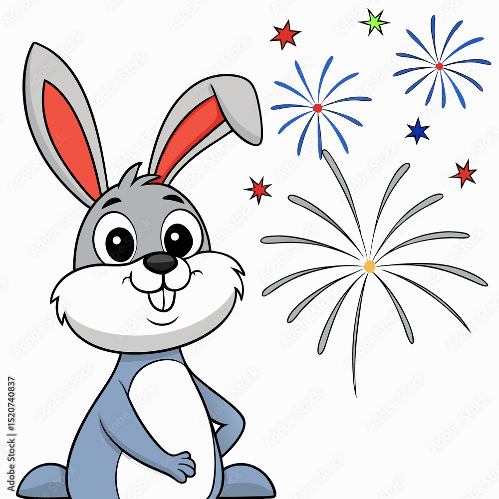 Obraz premium easter bunny with easter eggs