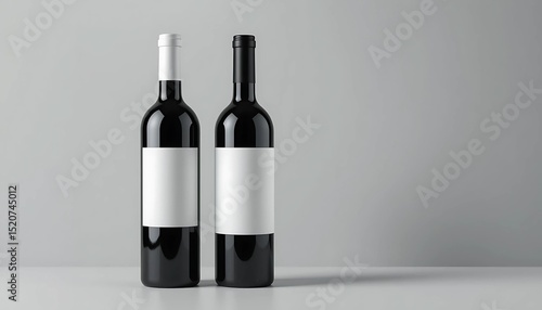 wine bottles product mockup