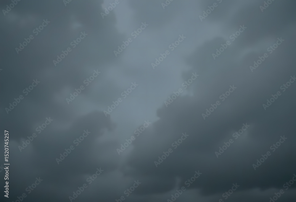 Obraz premium Ominous Overcast Sky Filled with Dark Cumulus Clouds Threatening Impending Storm