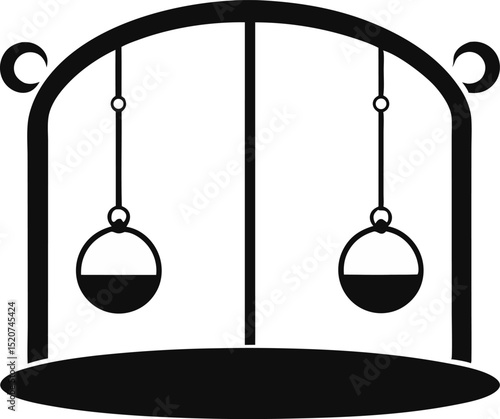 Sensory Swing Silhouette Vector Illustration 