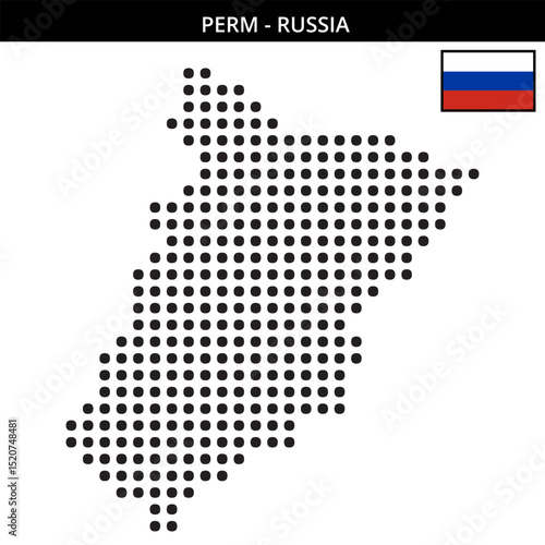 Big dots map of perm in Russia