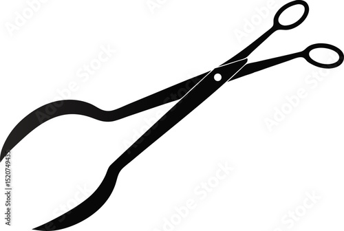 Surgical Forceps Silhouette Vector Illustration 