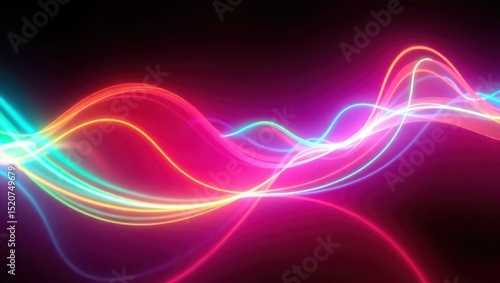 abstract glowing lines