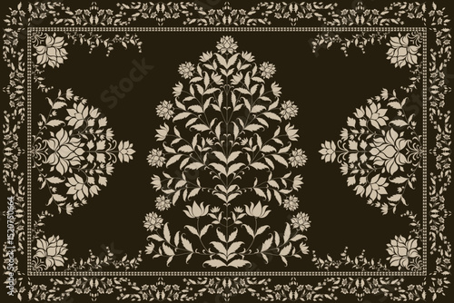 Motifs African boho paisley Floral Ikat pattern embroidery border. Ethnic ikat floral Ethnic Indian Pattern Ikat pattern Ethnic Pattern.Border indian floral Aztec embroidery border seamless patterns.