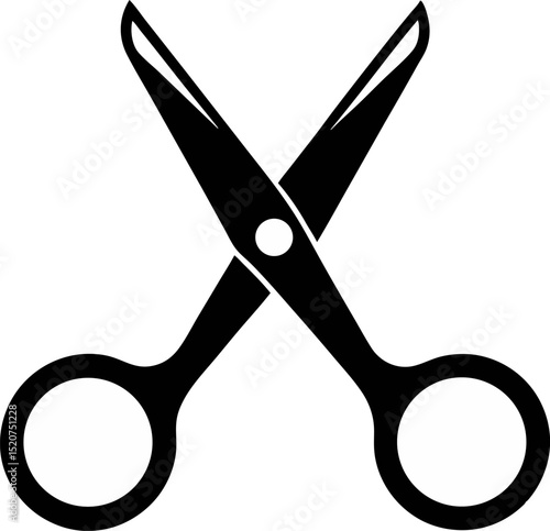 Surgical Scissors Silhouette Vector Illustration 