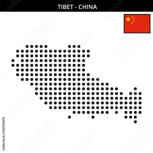 Big dots map of tibet in China