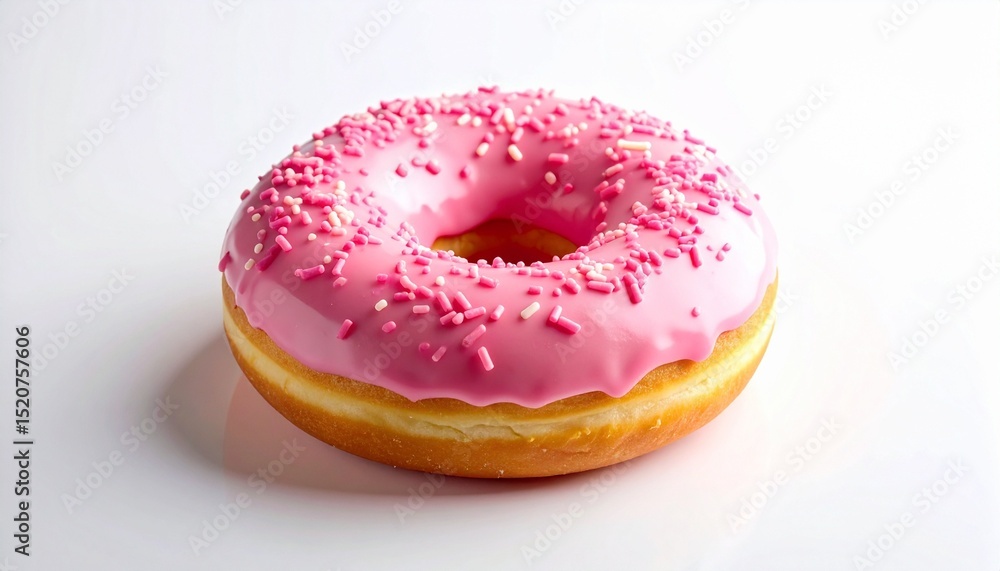 donut with pink sprinkles donut with pink sprinkles