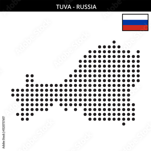 Big dots map of Tuva in Russia