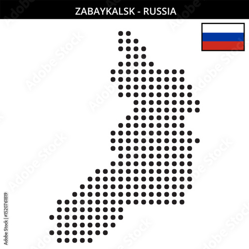 Big dots map of zabaykalsk in Russia