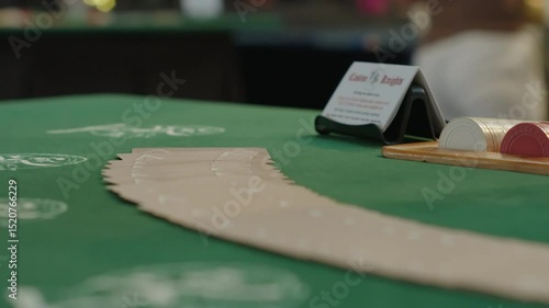 Blackjack Dealer Spreading Cards