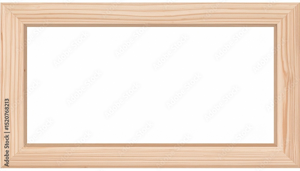 Obraz premium Wooden frame isolated on white background. Template of border for your design. ( Clipping paths )