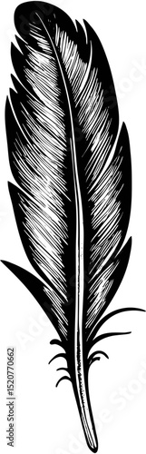 Feather Tattoo Design SVG