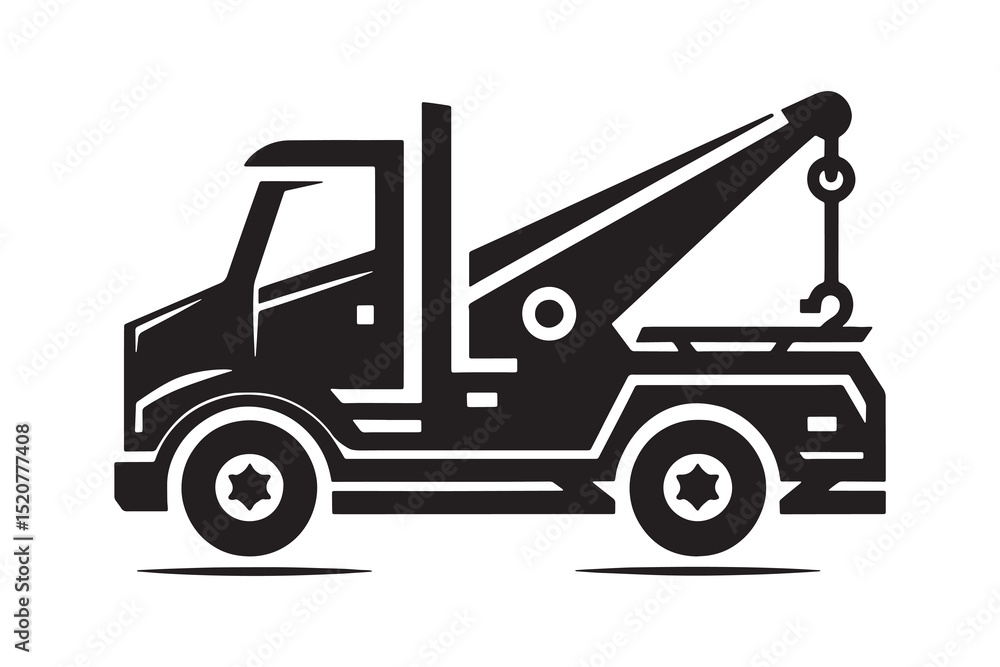Vector Illustration of a Tow Truck Vector Illustration of a Tow Truck