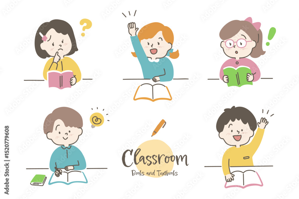 勉強をする子供たち 勉強をする子供たち