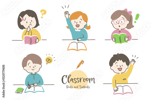 勉強をする子供たち
