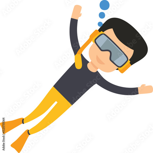 man with snorkeling equipment diving