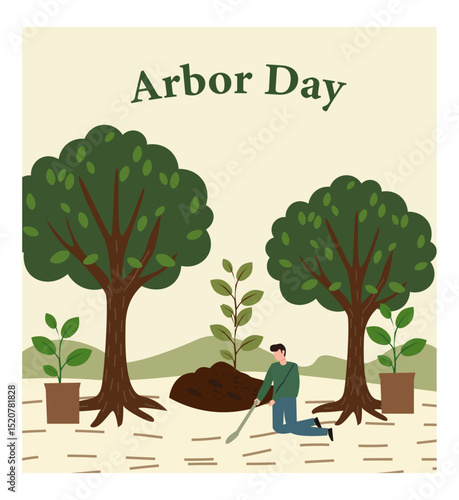 Arbor Day Vector Illustration Set -05