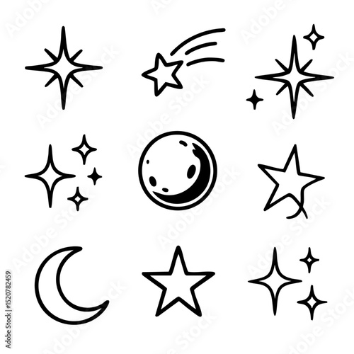 Mond und Sterne Set Kollektion 