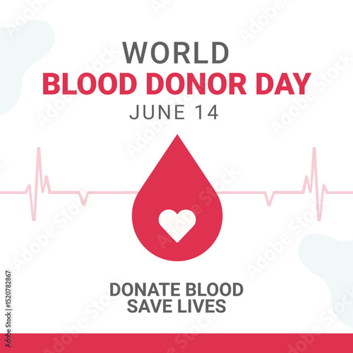 World Blood Donor Day Social Media Post Template – June 14 Awareness