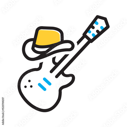 Vector multi color icon for Blues