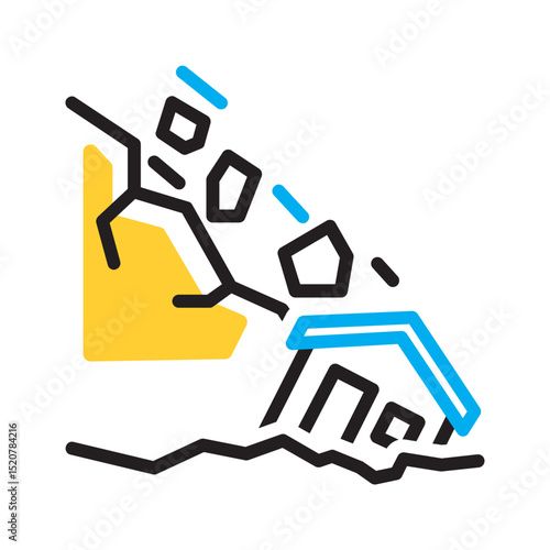 Vector multi color icon for Destruction