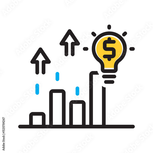 Vector multi color icon for Financial success
