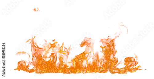 Fire flame on transparent background isolated png..