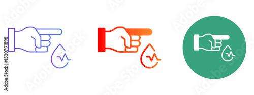 Blood  Glyph and Gradient Styles with Colorful Background