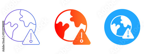 banned Glyph and Gradient Styles with Colorful Background