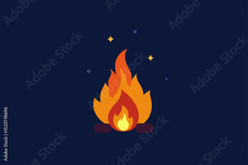 flickering campfire with visible heat rising in co.svg