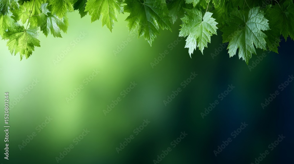 Lush Green Leaves Against a Soft Background in Natural Light Lush Green Leaves Against a Soft Background in Natural Light