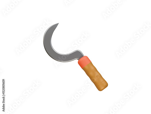 sickle icon 3d illustration render