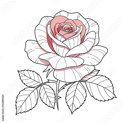 Seamless Monochrome Floral Pattern. Hand Drawn Floral Texture, Decorative Flowers, Coloring Book.