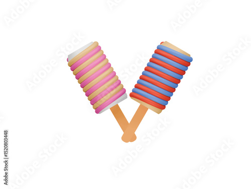 twister ice cream icon 3d illustration render