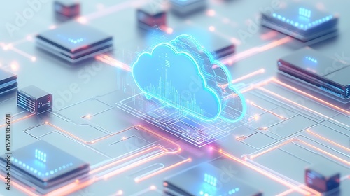 Cloud computing network design illustration.