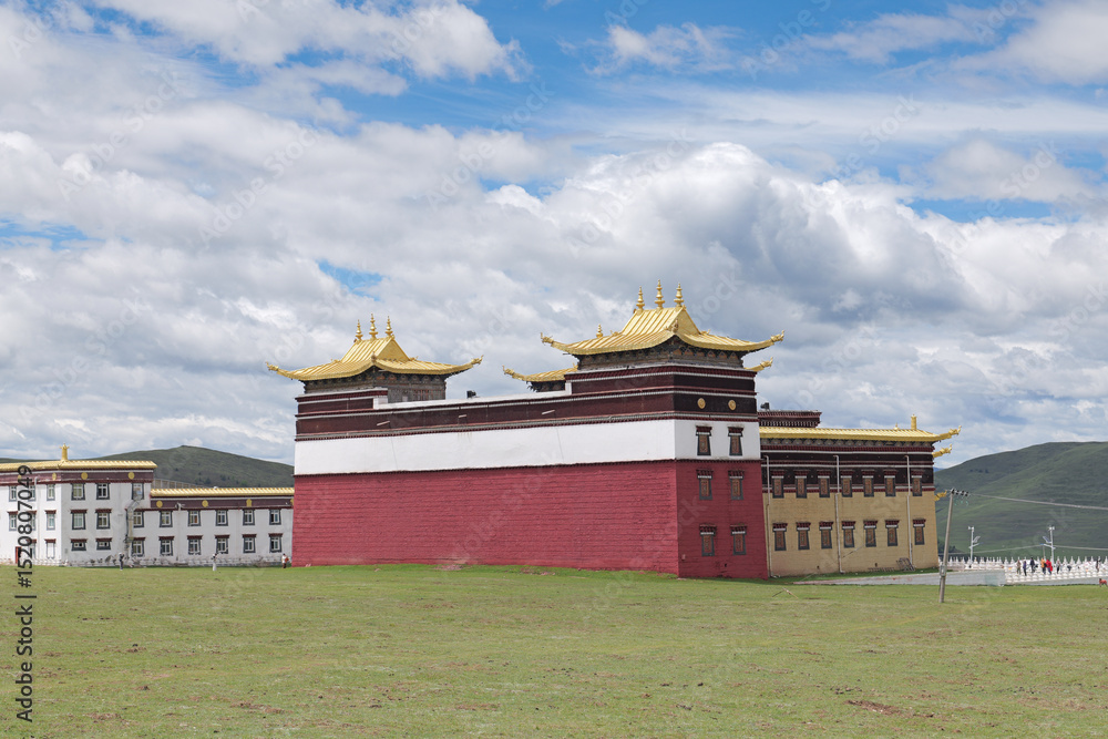 Obraz premium Minyag Monastery, Sacred Land of Tibetan Buddhist Practitioners