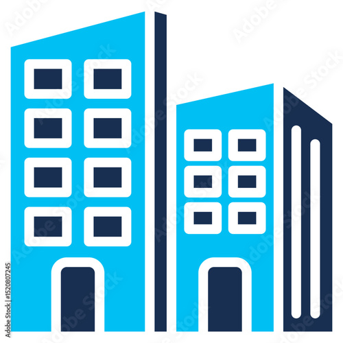 Apartment solid color icon