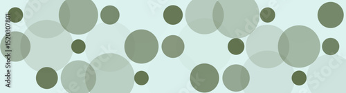 Abstract Bubbles Background in Green Tones