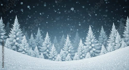 Wallpaper Mural Winter wonderland forest scene. Torontodigital.ca