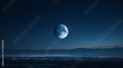 full moon over the night sky