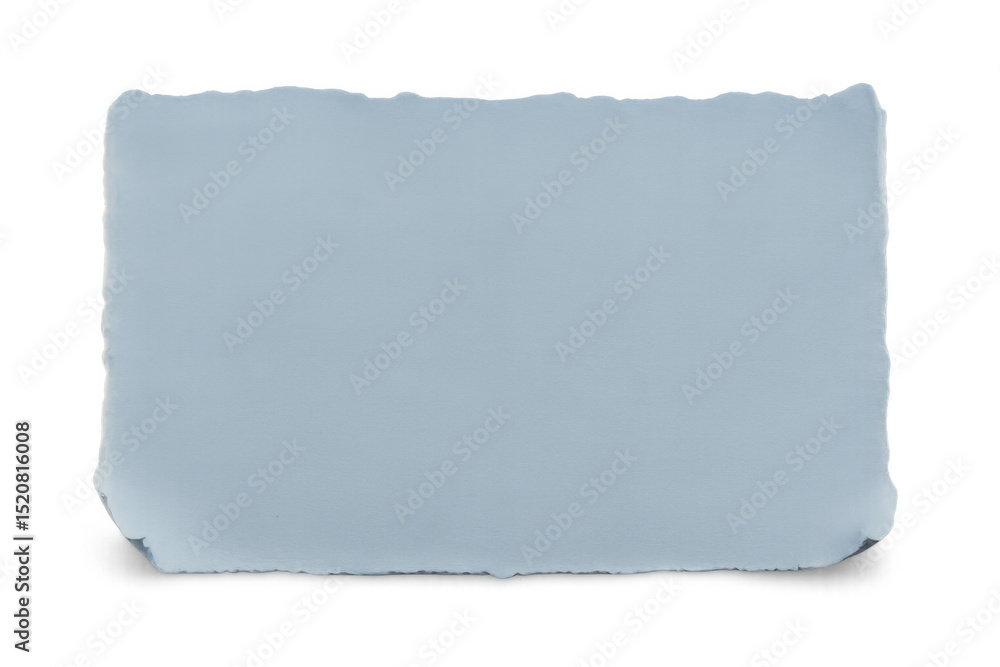 Obraz premium Light blue blank ripped piece of paper with transparent background, creating a simple yet versatile design element
