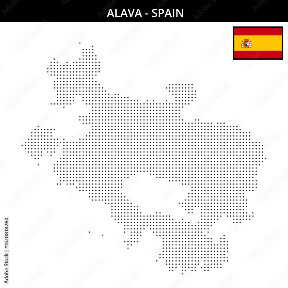 Obraz premium Small dots map of alava in Spain