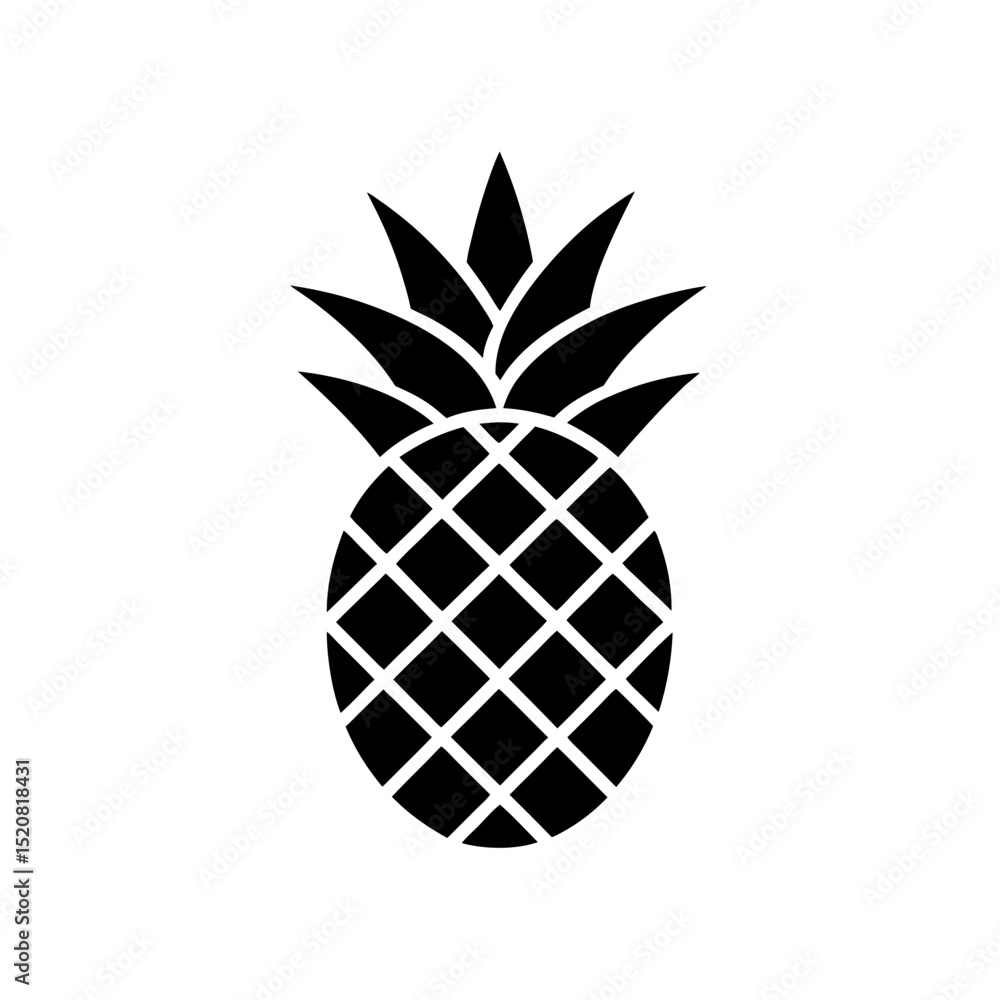 Obraz premium Pineapple Icon Vector Flat and Clean Look