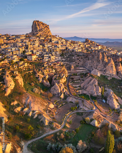 View to the Uçhisar village.