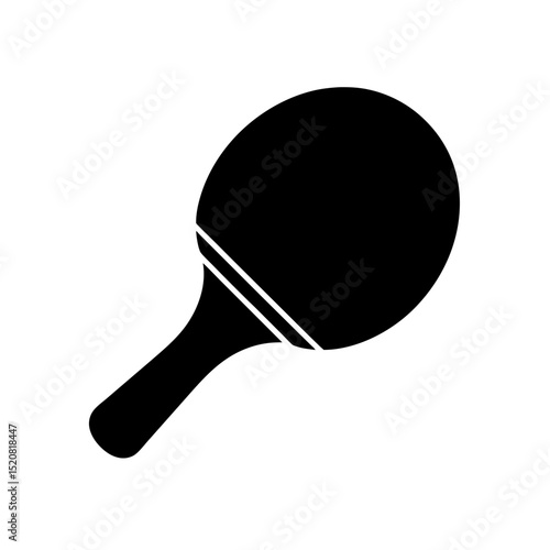 Ping Pong Paddle Icon Vector Flat and Clean Look