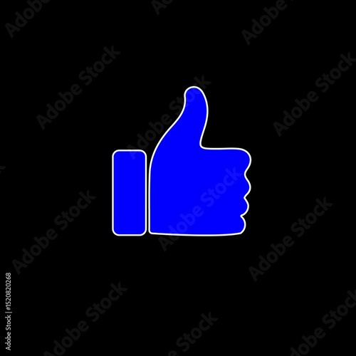 Wallpaper Mural Blue Thumbs Like Animation – No Background UI Element for Video Editing Torontodigital.ca