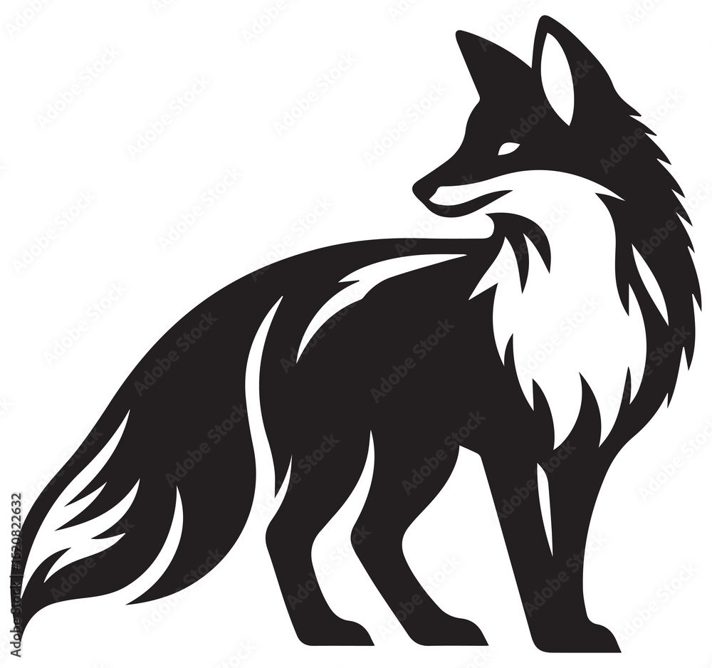 Fox Silhouette Black And White Standing Profile View Wild Animal Nature Wildlife Logo Icon Design Vector Graphic Art Illustration Fox Silhouette Black And White Standing Profile View Wild Animal Nature Wildlife Logo Icon Design Vector Graphic Art Illustration