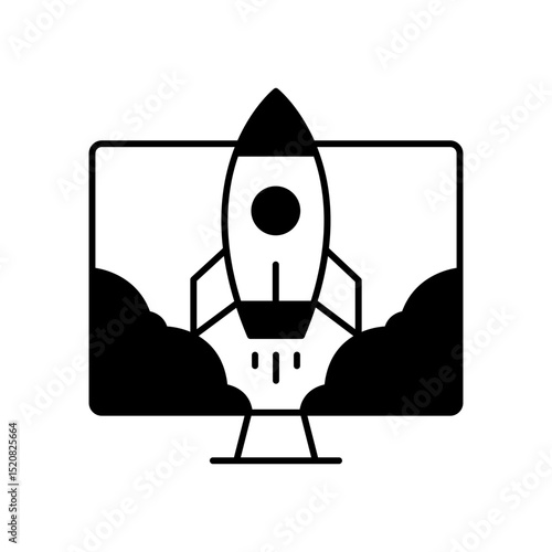 Rocket Startup Launch Fill Icon
